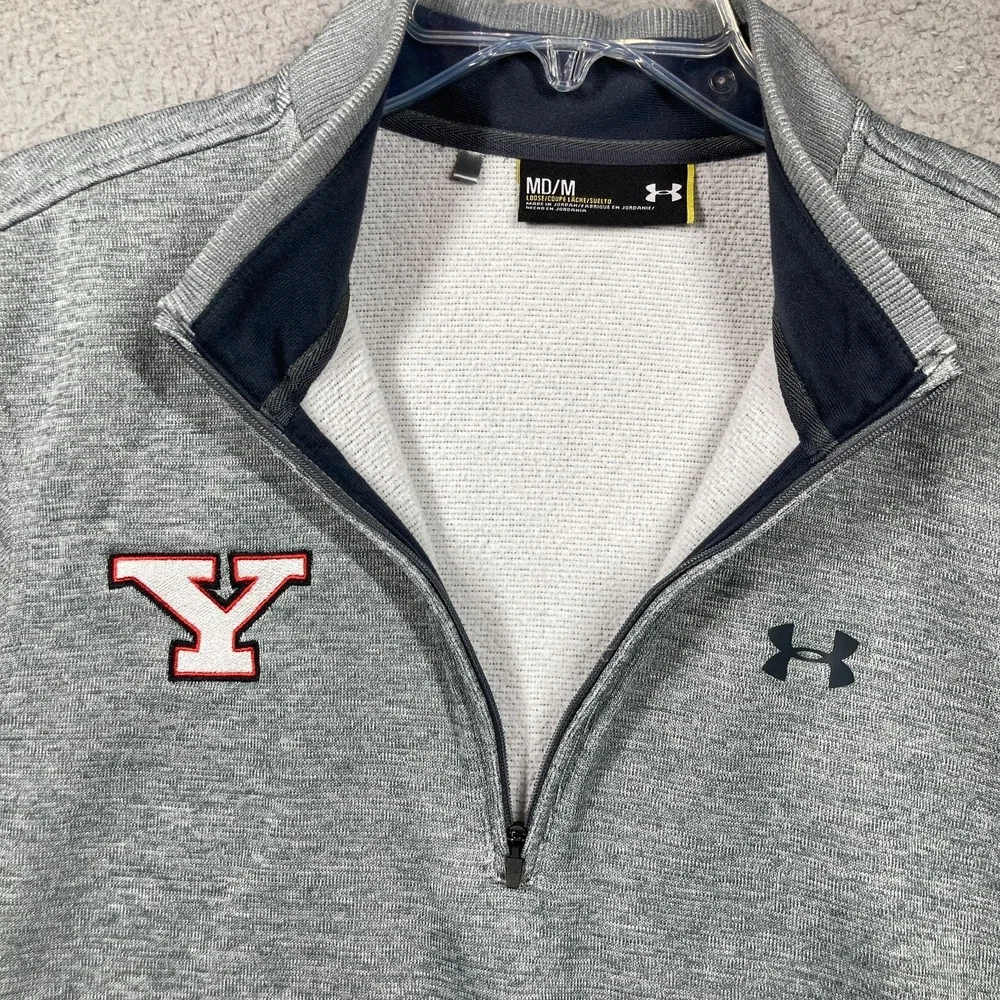 Youngstown‎ State Penguins 1/4 Zip Pullover Adult Medium Gray Sweatshirt Sweater